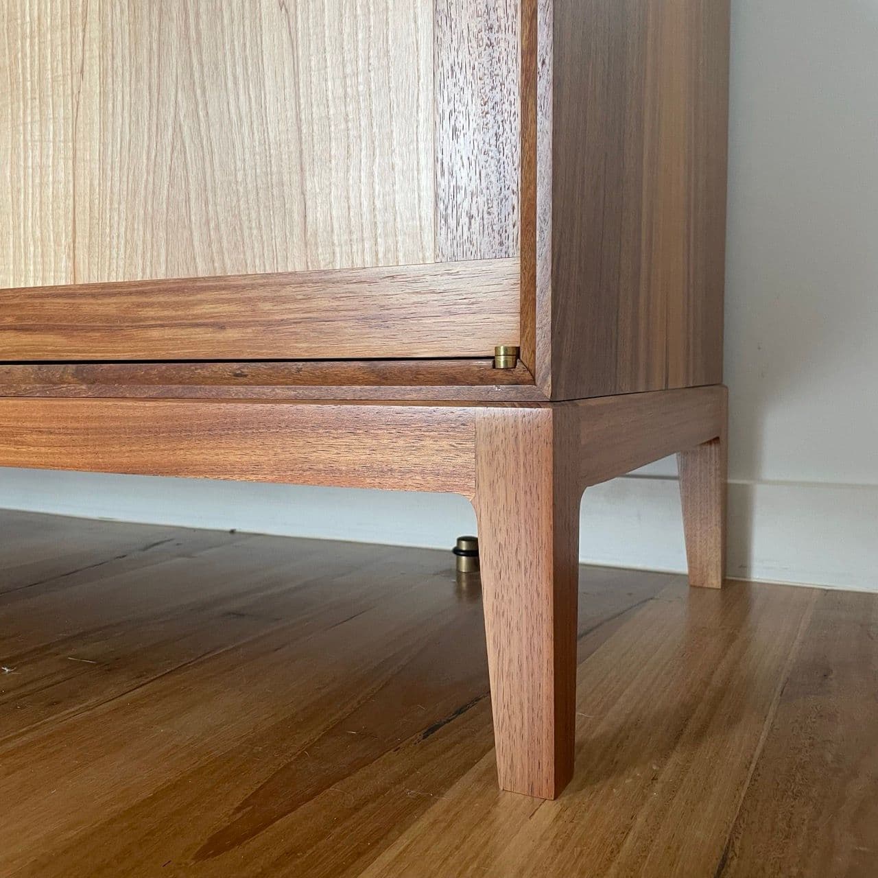 Handcrafted wooden furniture in workshop